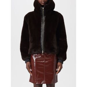 Hanita Fur Coat Woman Dark